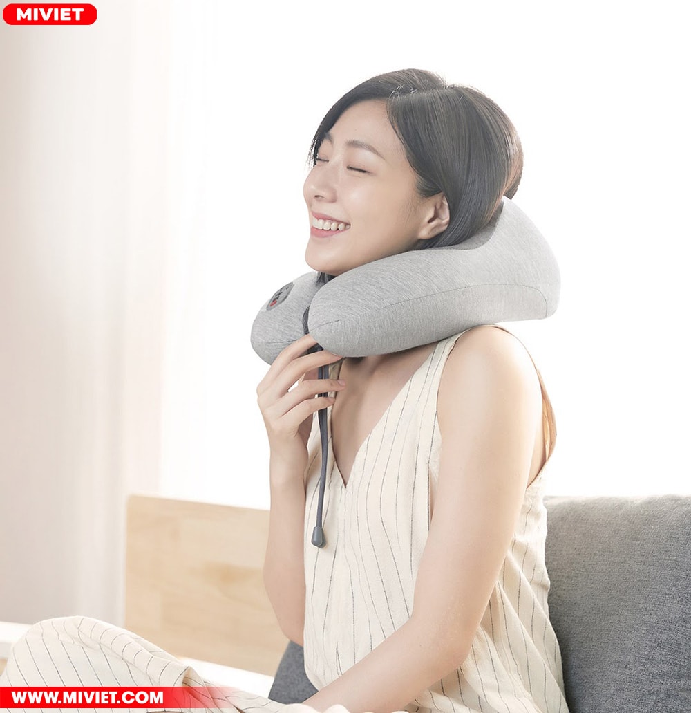 Gối massage cổ Momoda SX332 Thiết có dây rút ôm sát, bao gọn lấy phần cổ
