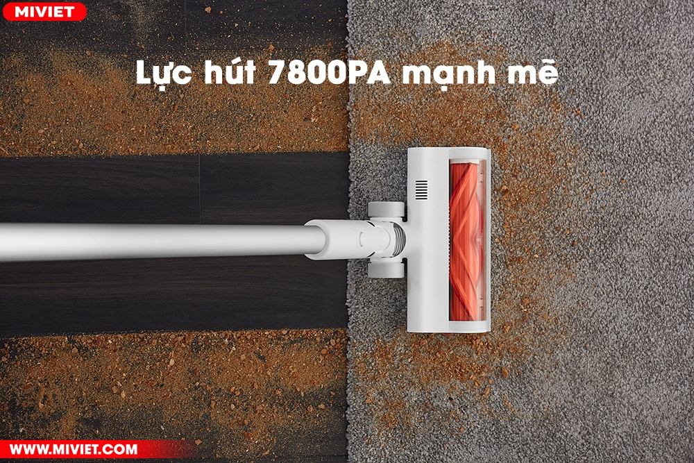 Lực hút 7800PA mạnh mẽ, đáp ứng mọi nhu cầu