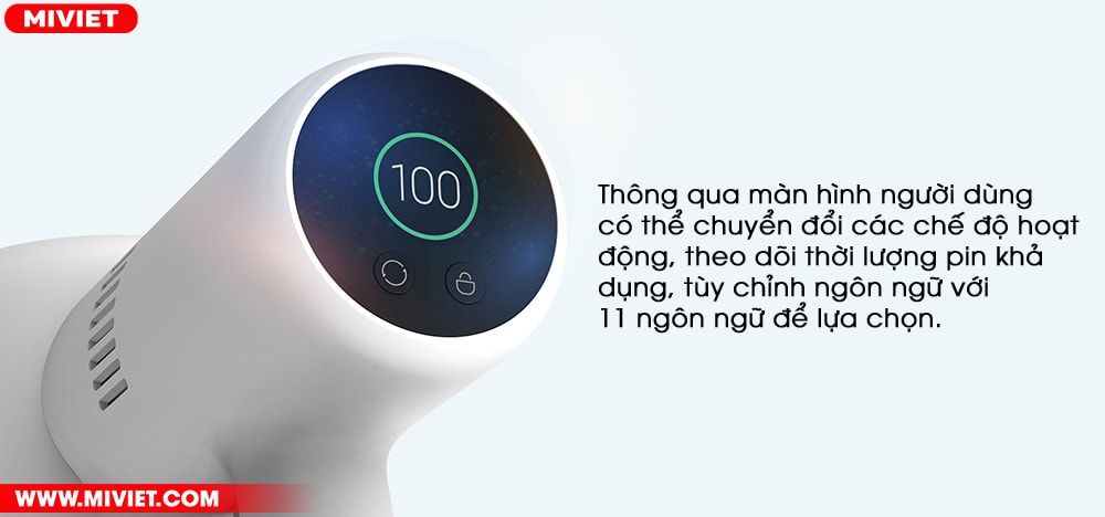 Màn hình TFT hiển thị rõ thông tin, điều khiển dễ dàng