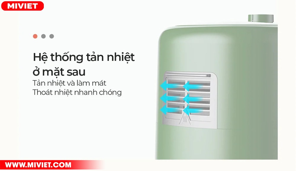 Hệ thống tản nhiệt được thiết kế ở mặt sau