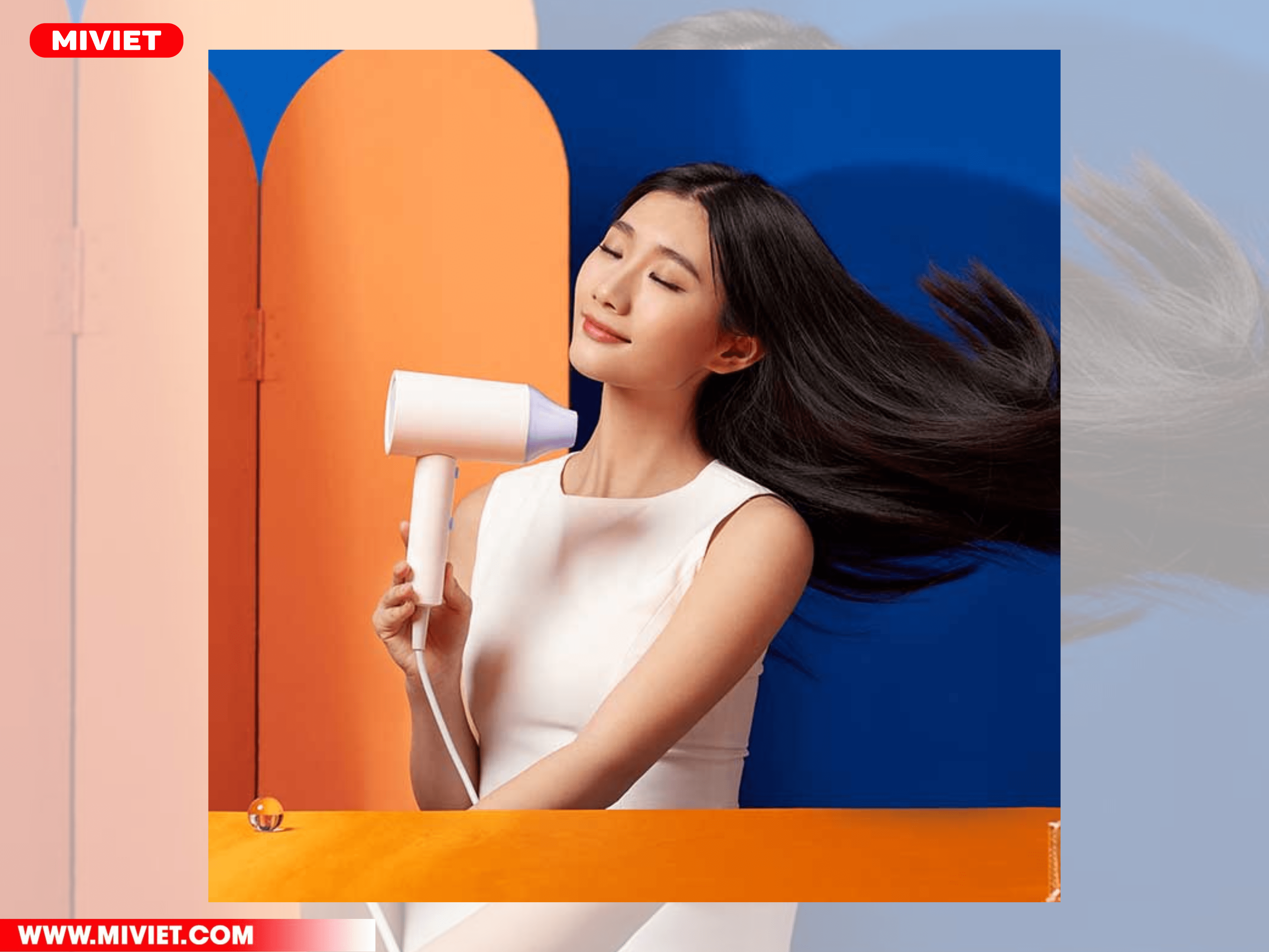 Máy sấy tóc ShowSee A4-W A4-W sở hữu thiết kế mẫu mã gọn nhẹ, tiện lợi