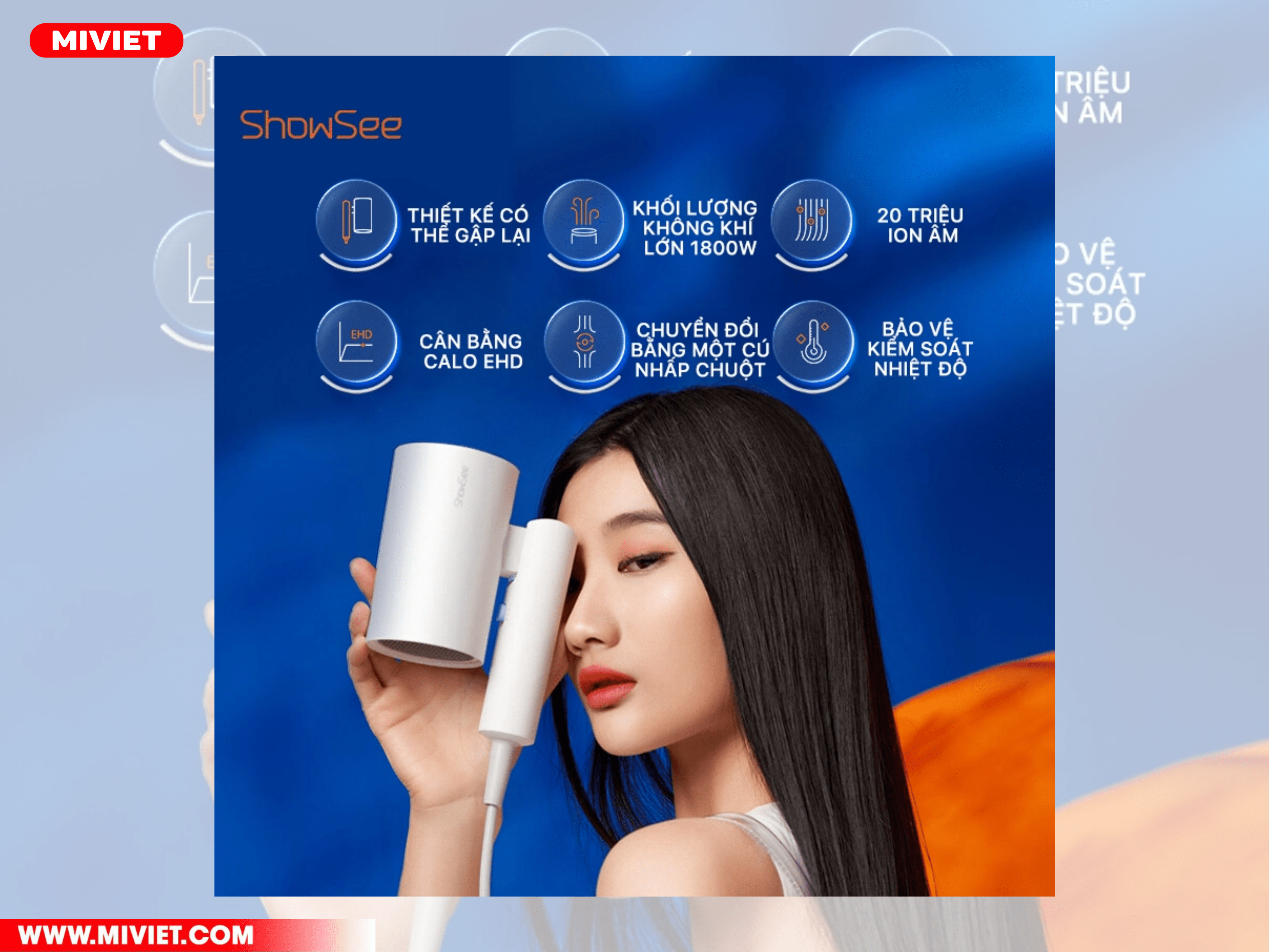 Máy sấy tóc ShowSee A4-W Máy sấy tóc ShowSee A4-W