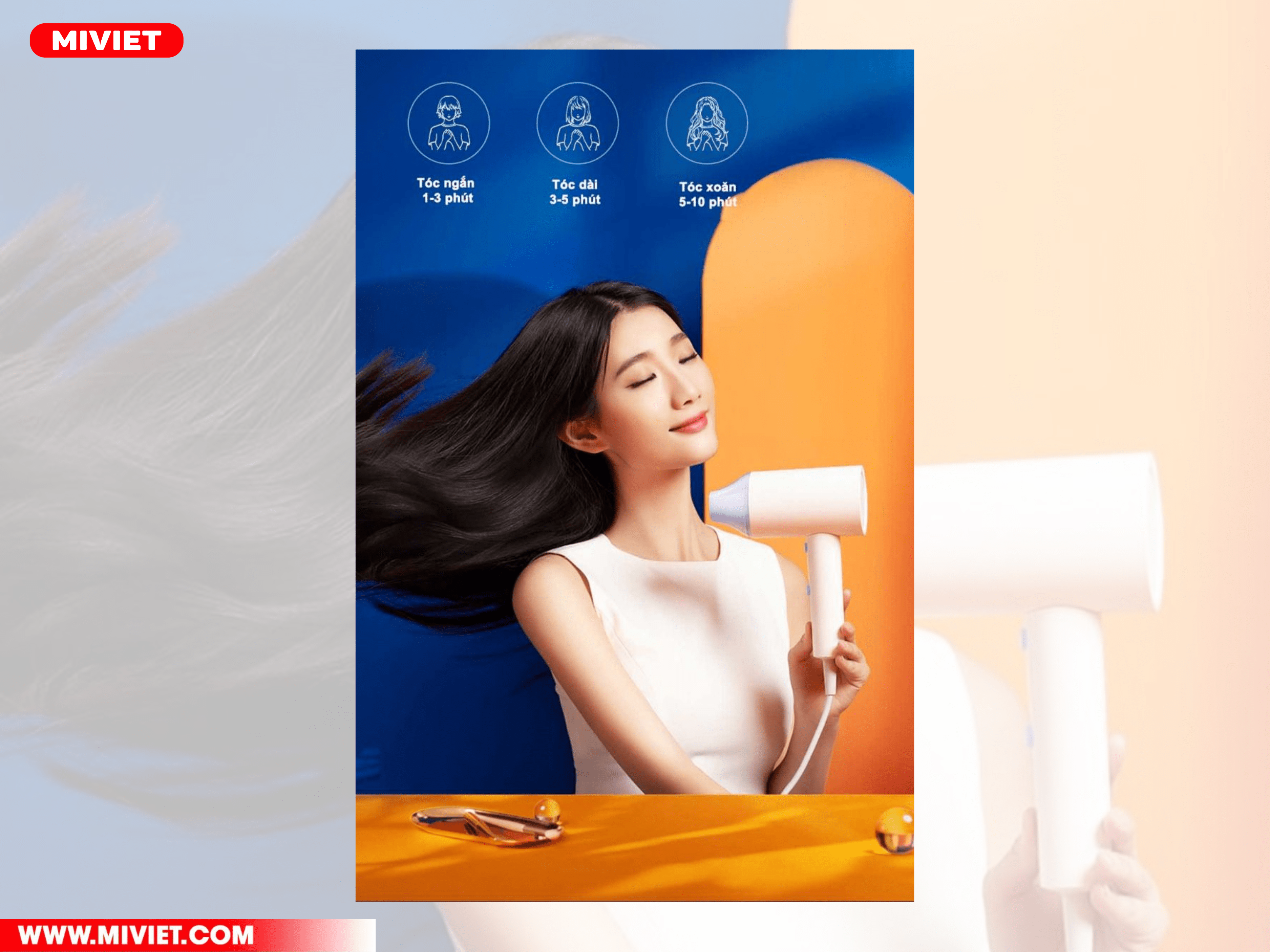 Máy sấy tóc ShowSee A4-W Máy sấy tóc ShowSee A4-W tiết kiệm được thời gian