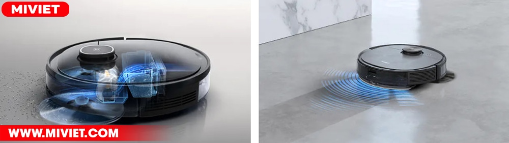 Robot hút bụi lau nhà Ecovacs Deebot Ozmo T8 AIVI Plus Công nghệ lau rung Ozmo tiên tiến