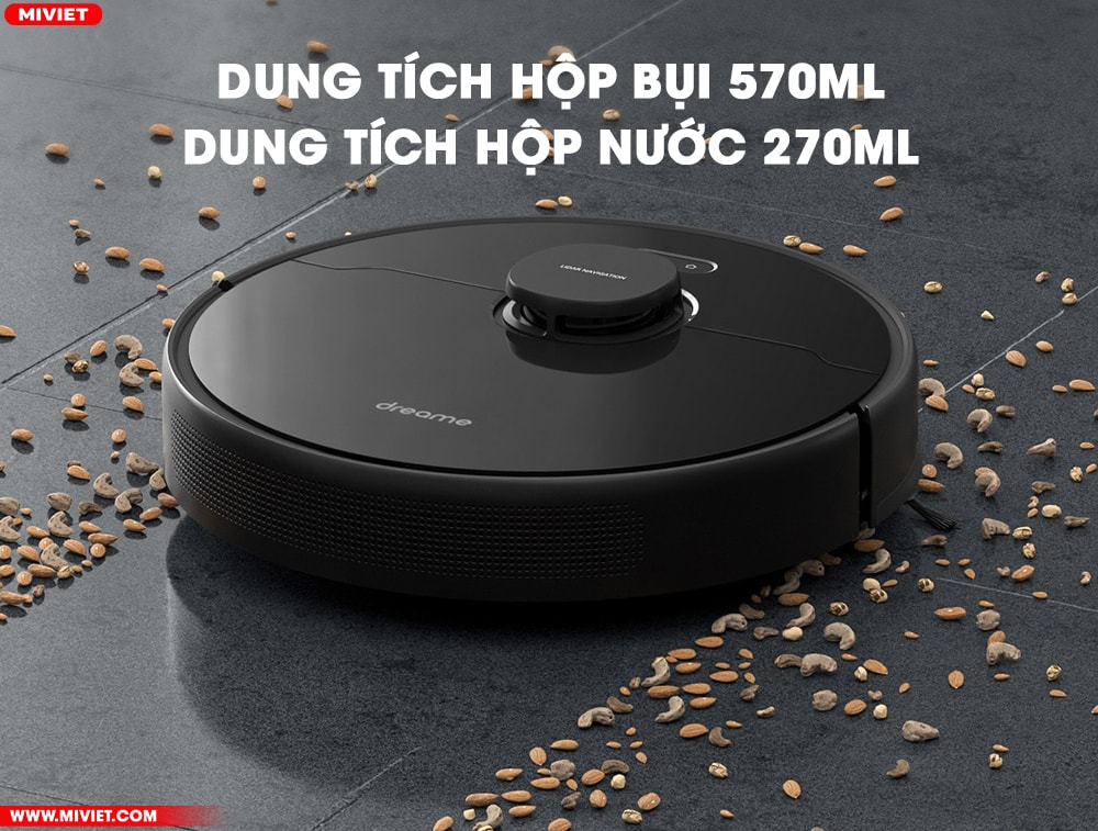 Robot hút bụi lau nhà Dreame D9 Max - Bản Quốc Tế - New Version 2023 Dung tích hợp chứa lớn, tối ưu khả năng dọn dẹp