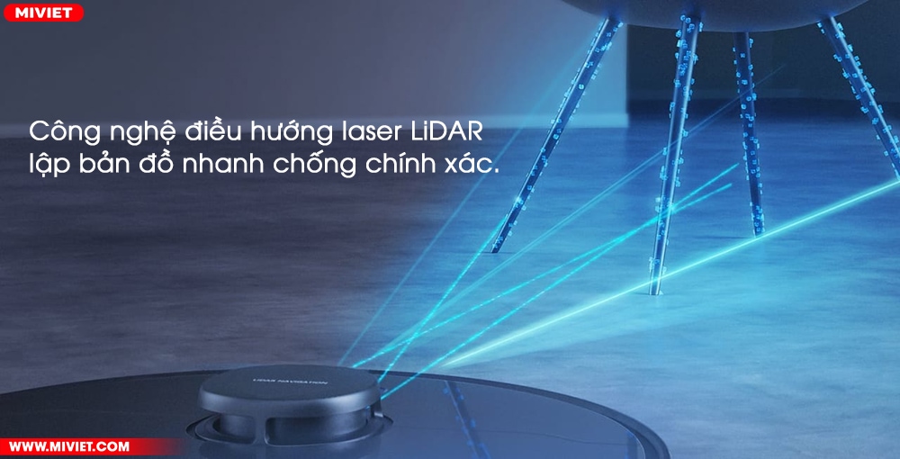 Robot hút bụi lau nhà Dreame D9 Max - Bản Quốc Tế - New Version 2023 Hệ thống điều hướng lập sơ đồ nhanh chóng chính xác