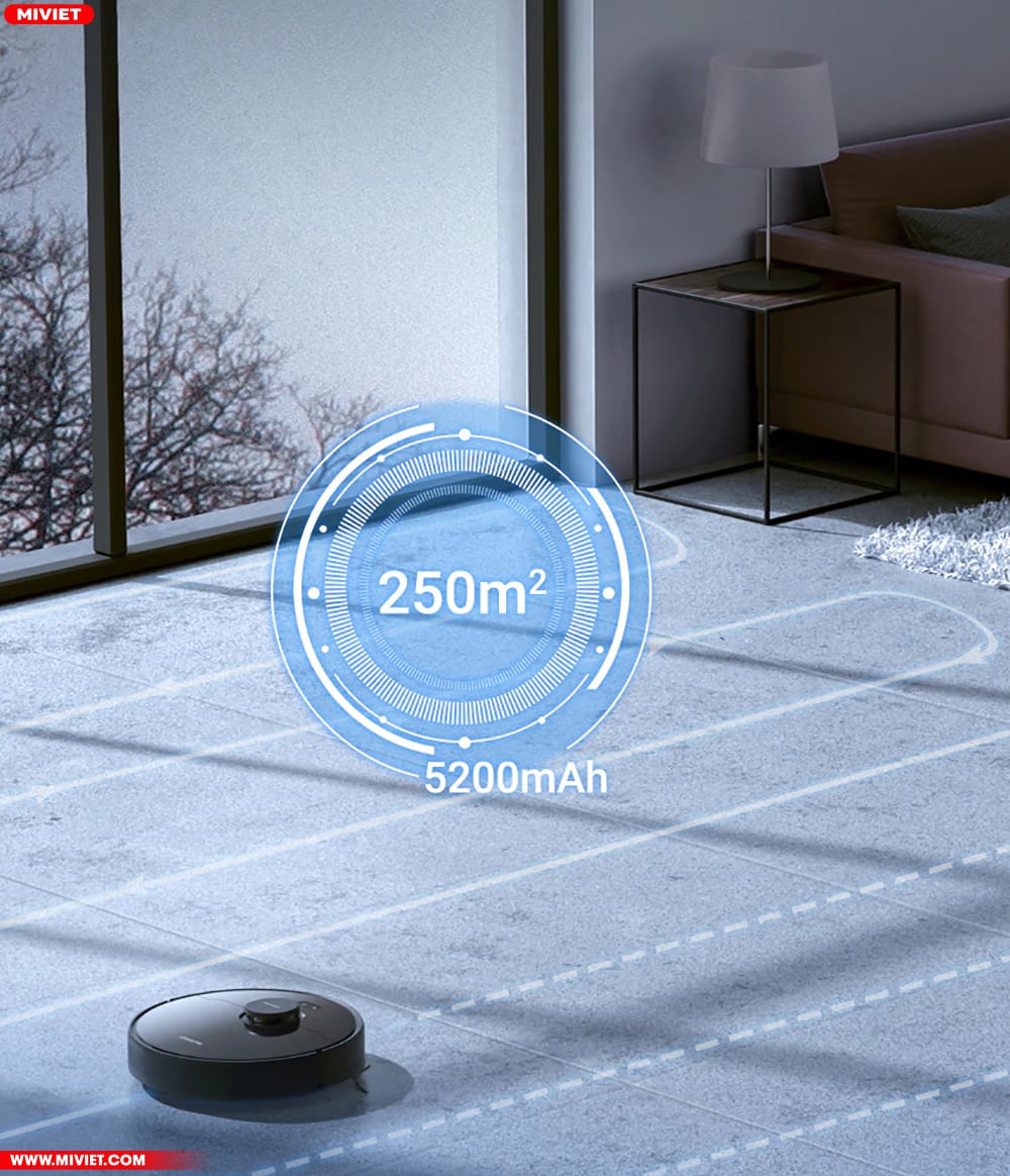 Robot hút bụi lau nhà Dreame D9 Max - Bản Quốc Tế - New Version 2023 Viên pin 5200mAh đi kèm công nghệ quản lí pin thông minh