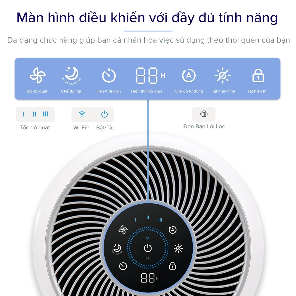 Máy lọc không khí Levoit Core 300S - Top US Brand Purifier - BH 2 Năm Máy lọc không khí Levoit Core 300S - Top US Brand Purifier - BH 2 Năm - Ảnh 8