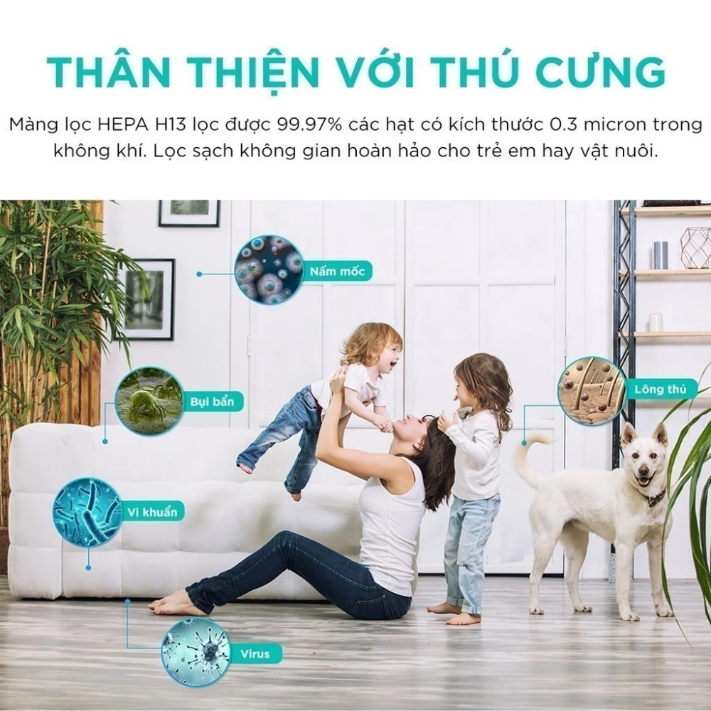Máy lọc không khí Levoit Core P350 kiêm lọc lông thú cưng, vật nuôi Máy lọc không khí Levoit Core P350 kiêm lọc lông thú cưng, vật nuôi - Ảnh 9