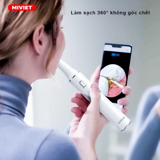 Máy cạo vôi răng Sunuo T12 Pro - kết nối app