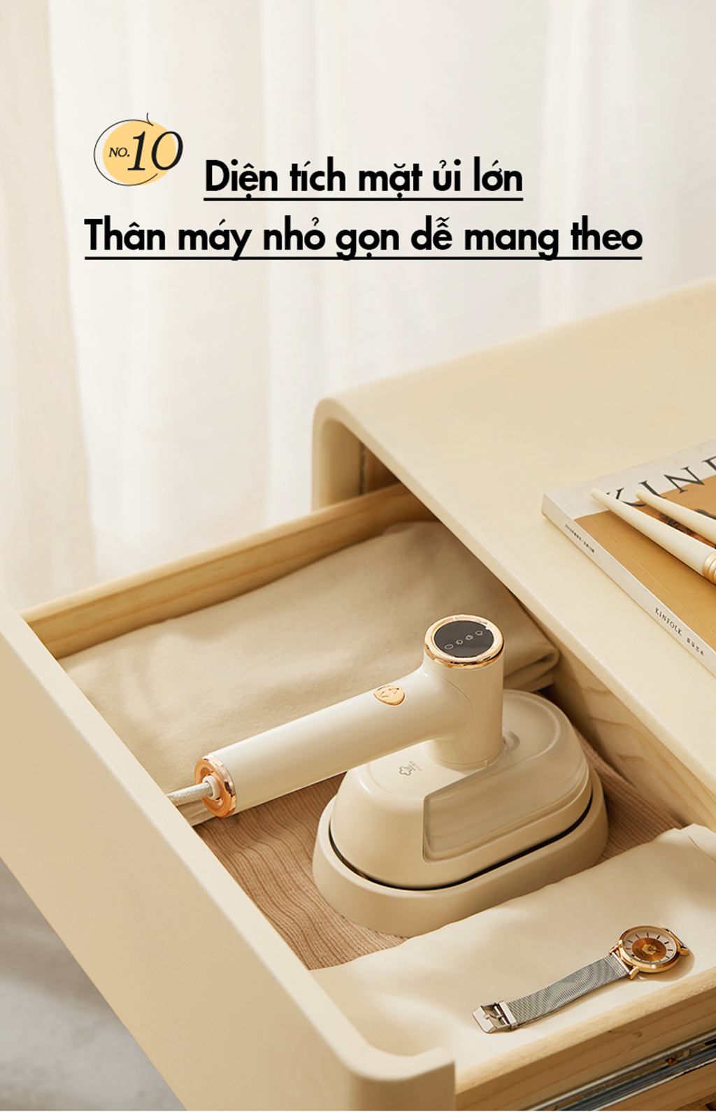 Bàn ủi hơi nước cầm tay đa năng Bear GTJ-A12Z2 - Hàng chính hãng - Tiếng Anh/Việt - BH 18 tháng - Full VAT