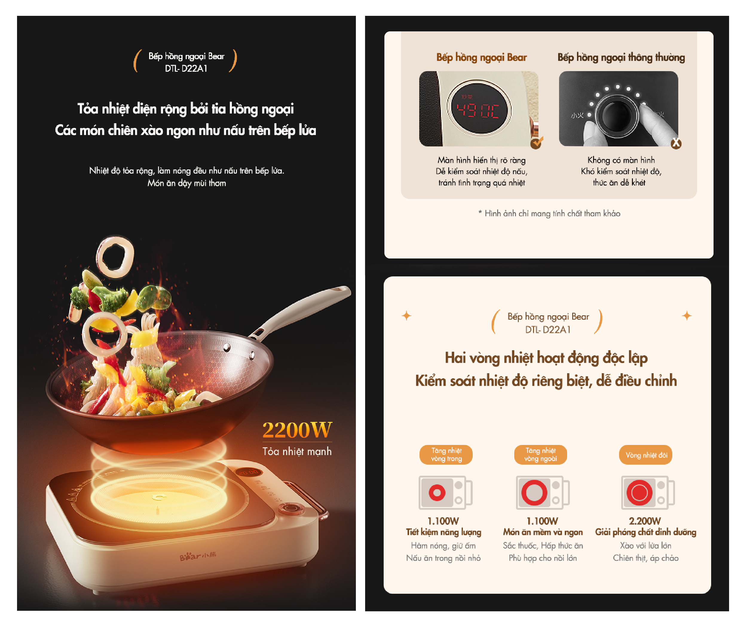 Bếp hồng ngoại cao cấp Bear DTL-D22A1 - Hàng chính hãng - Tiếng Anh/Việt - BH 18 tháng - Full VAT Bếp hồng ngoại cao cấp Bear DTL-D22A1 - Hàng chính hãng - Tiếng Anh/Việt - BH 18 tháng - Full VAT