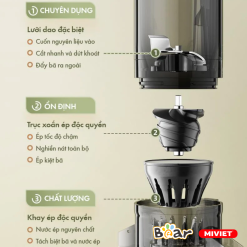 Máy ép chậm đa năng Bear YZJ-D01Y6 - Hàng chính hãng - Tiếng Anh/Việt - BH 18 tháng - Full VAT Máy ép chậm đa năng Bear YZJ-D01Y6 - Hàng chính hãng - Tiếng Anh/Việt - BH 18 tháng - Full VAT