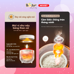 Nồi cơm điện mini Bear DFB-C16K1 (1,6 lít) - Hàng chính hãng - Tiếng Anh/Việt - BH 18 tháng - Full VAT Nồi cơm điện mini Bear DFB-C16K1 (1,6 lít) - Hàng chính hãng - Tiếng Anh/Việt - BH 18 tháng - Full VAT