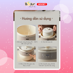 Nồi nấu chậm đa năng Bear DDZ-B25Q3 - Hàng chính hãng - Tiếng Anh/Việt - BH 18 tháng - Full Vat Nồi nấu chậm đa năng Bear DDZ-B25Q3 - Hàng chính hãng - Tiếng Anh/Việt - BH 18 tháng - Full Vat