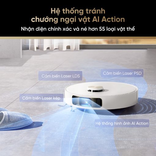Robot hút bụi lau nhà Dreame L10S Pro Ultra Heat - Giặt giẻ nước nóng - Tự xòe vải lau - Quốc tế - Ra mắt 2024