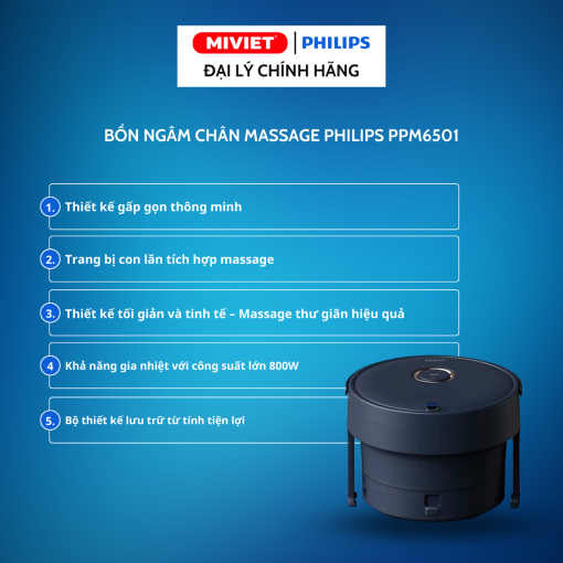 Đặc điểm bồn ngâm chân massage PHILIPS PPM6501