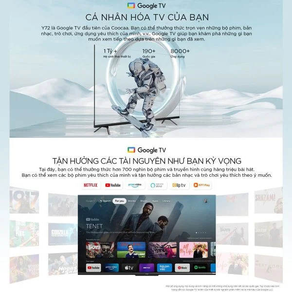 Google Tivi Coocaa 50Y72 4K 50 inch - Quốc Tế - Hàng Chính Hãng Google Tivi Coocaa 50Y72 4K 50 inch - Quốc Tế - Hàng Chính Hãng