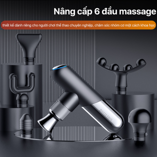Máy massage cầm tay 6 đầu thay thế philips 7501