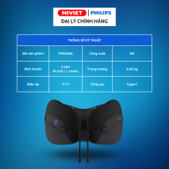 Máy massage cổ vai gáy PHILIPS PPM3306 - chính hãng Thông số kỹ thuật máy massage cổ vai gáy PHILIPS PPM3306