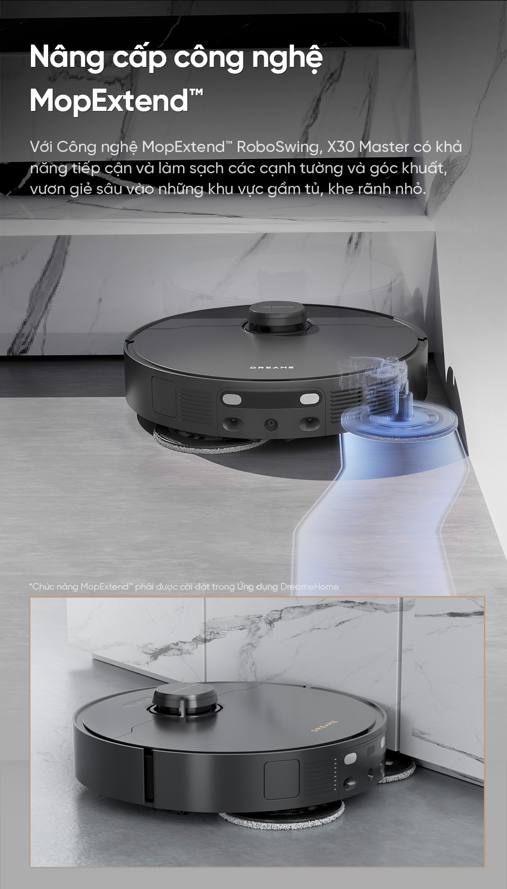 Robot hút bụi lau nhà Dreame X30 Master - Quốc Tế - New Version 2024