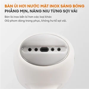 Bàn ủi hơi nước cầm tay Gaabor GS1200M-WH01A Bàn ủi hơi nước cầm tay Gaabor GS1200M-WH01A mặt inox