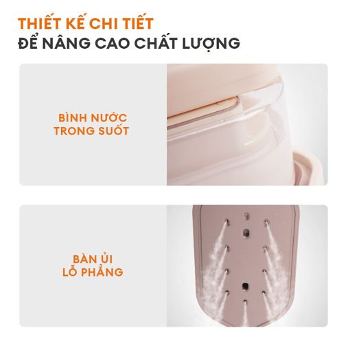 Thiết kế bàn ủi hơi nước cầm tay Gaabor GS1300M-PK01A