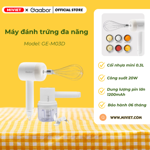 Máy đánh trứng đa năng Gaabor GE-M03D chính hãng