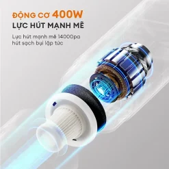 Máy hút bụi có dây Gaabor VCW14M-WH01B lực hút 14000Pa Máy hút bụi có dây Gaabor VCW14M-WH01B động cơ 400W