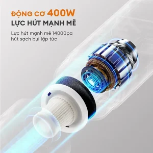 Máy hút bụi có dây Gaabor VCW14M-WH01B động cơ 400W