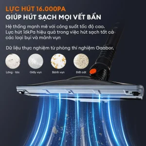 Máy hút bụi có dây Gaabor VCW16M-BK01A lực hút 16000Pa