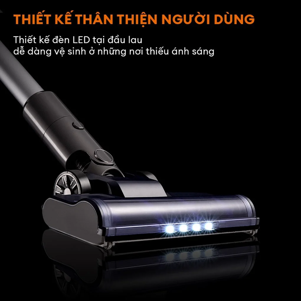 Máy hút bụi không dây Gaabor VCL10E-BK01A Máy hút bụi không dây Gaabor VCL10E-BK01A có đèn LED
