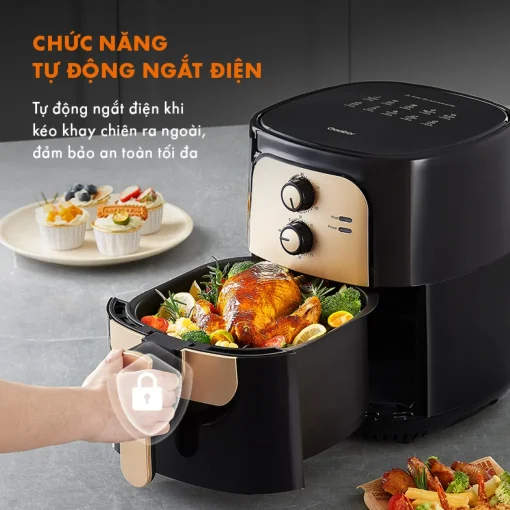 Nồi chiên không dầu AF65M-BK01A tự động ngắt điện