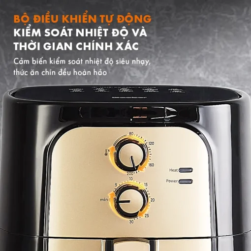 Nồi chiên không dầu AF65M-BK01A bộ điều khiển tự động