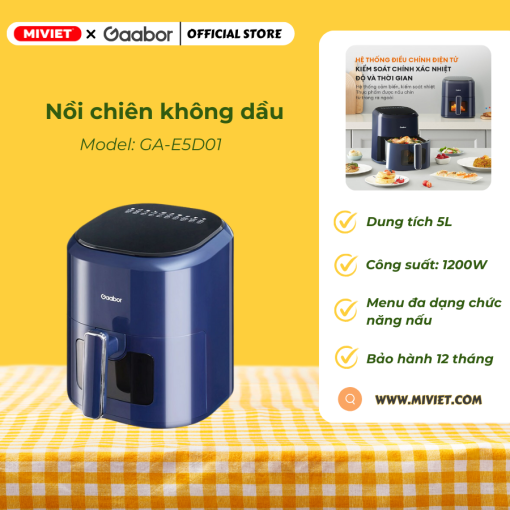 Nồi chiên không dầu Gaabor GA-E5D01 chính hãng