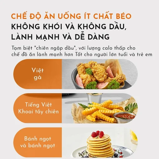 Nồi chiên không dầu Gaabor GA-E5D01 tiện lợi