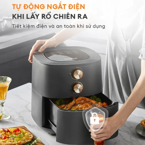 Nồi chiên không dầu Gaabor GA-M6A tự động ngắt điện