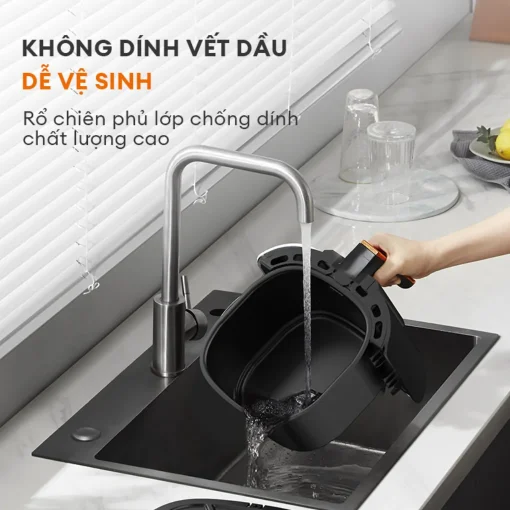 Nồi chiên không dầu Gaabor GA-M6A không dính vết dầu