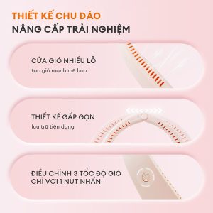 Quạt đeo cổ Gaabor FL03M-PK01A thiết kế gấp gọn