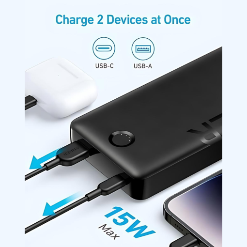 Sạc dự phòng Anker 325 PowerCore II 20000mAh A1286 đầu sạc