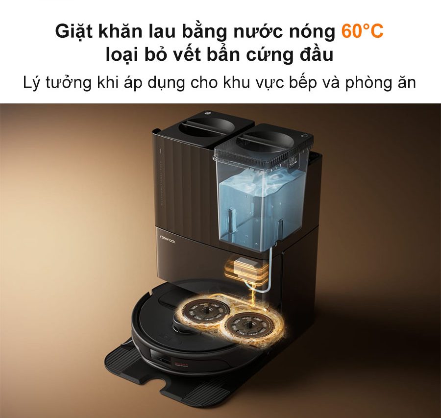Giẻ lau được giặt bằng bằng nước nóng 60°C