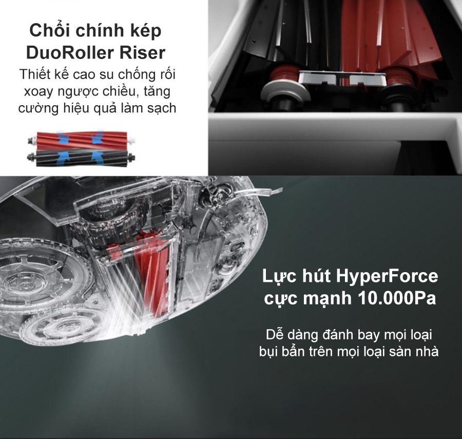 Lực hút HyperForce mạnh mẽ 10.000Pa