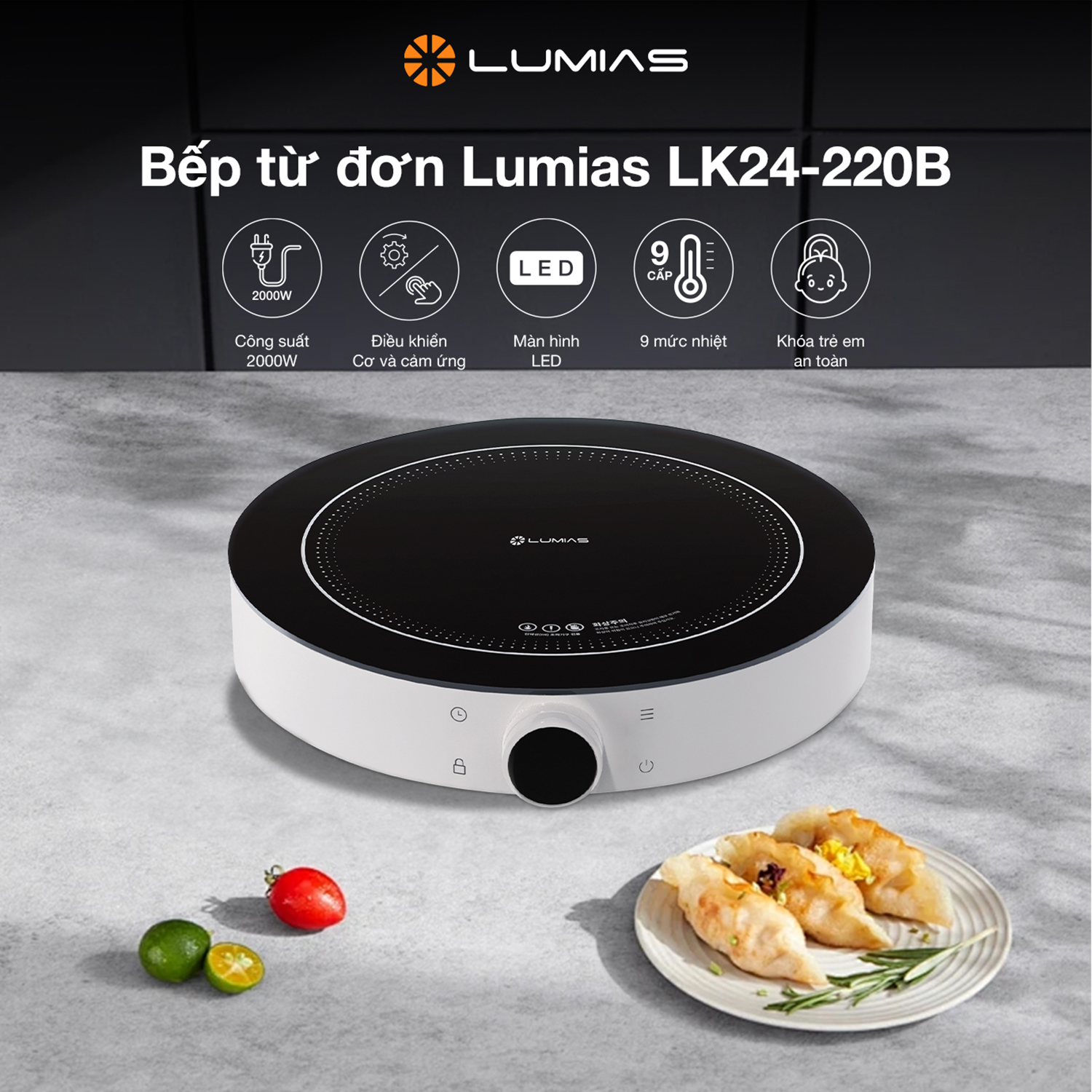 Bếp từ đơn LUMIAS LK24-220B - Chính hãng Bếp từ đơn LUMIAS LK24-220B
