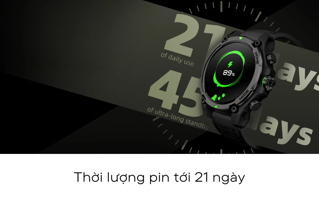 Thời lượng pin tới 21 ngày