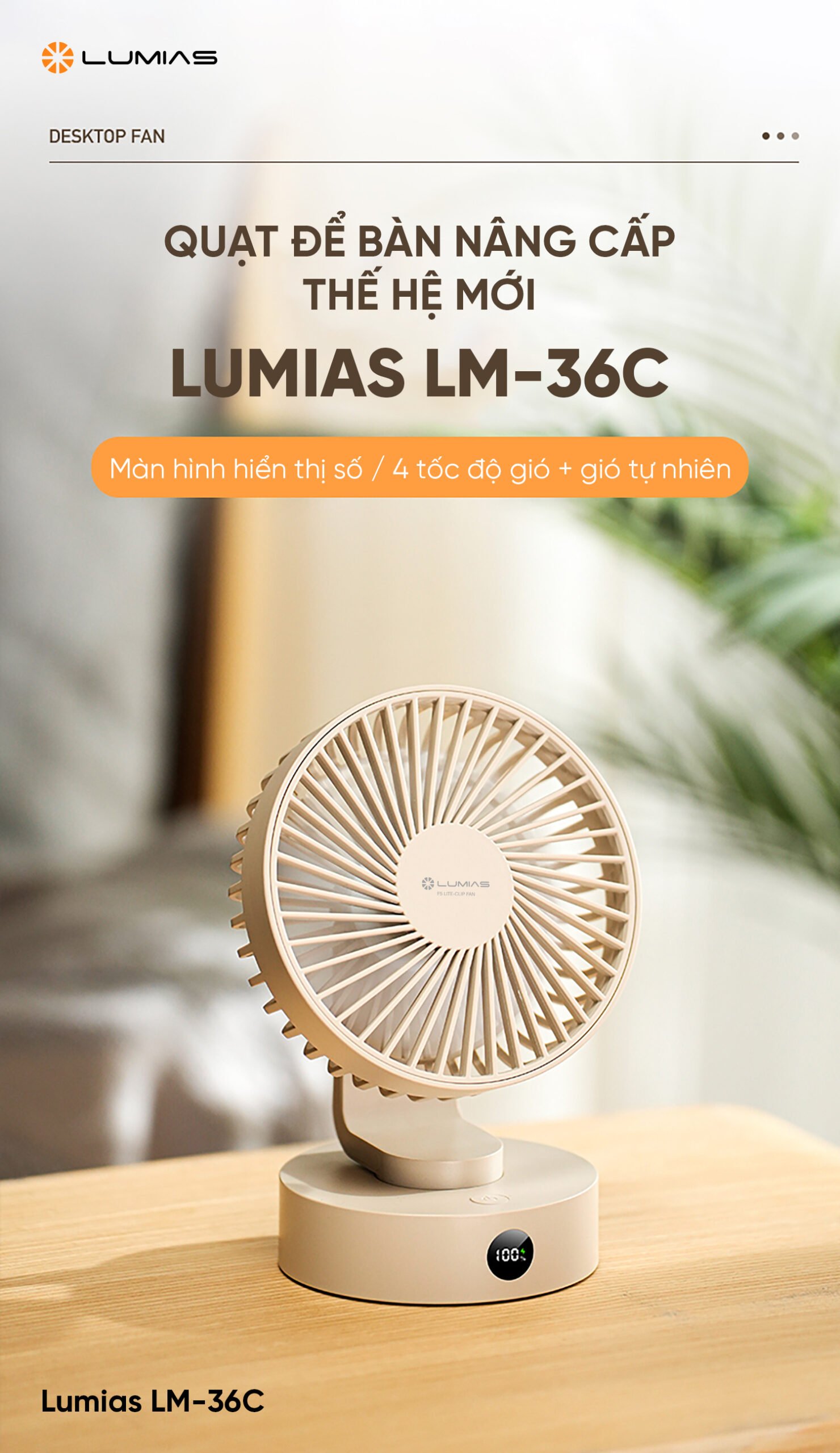 Quạt để bàn LUMIAS LM-36C