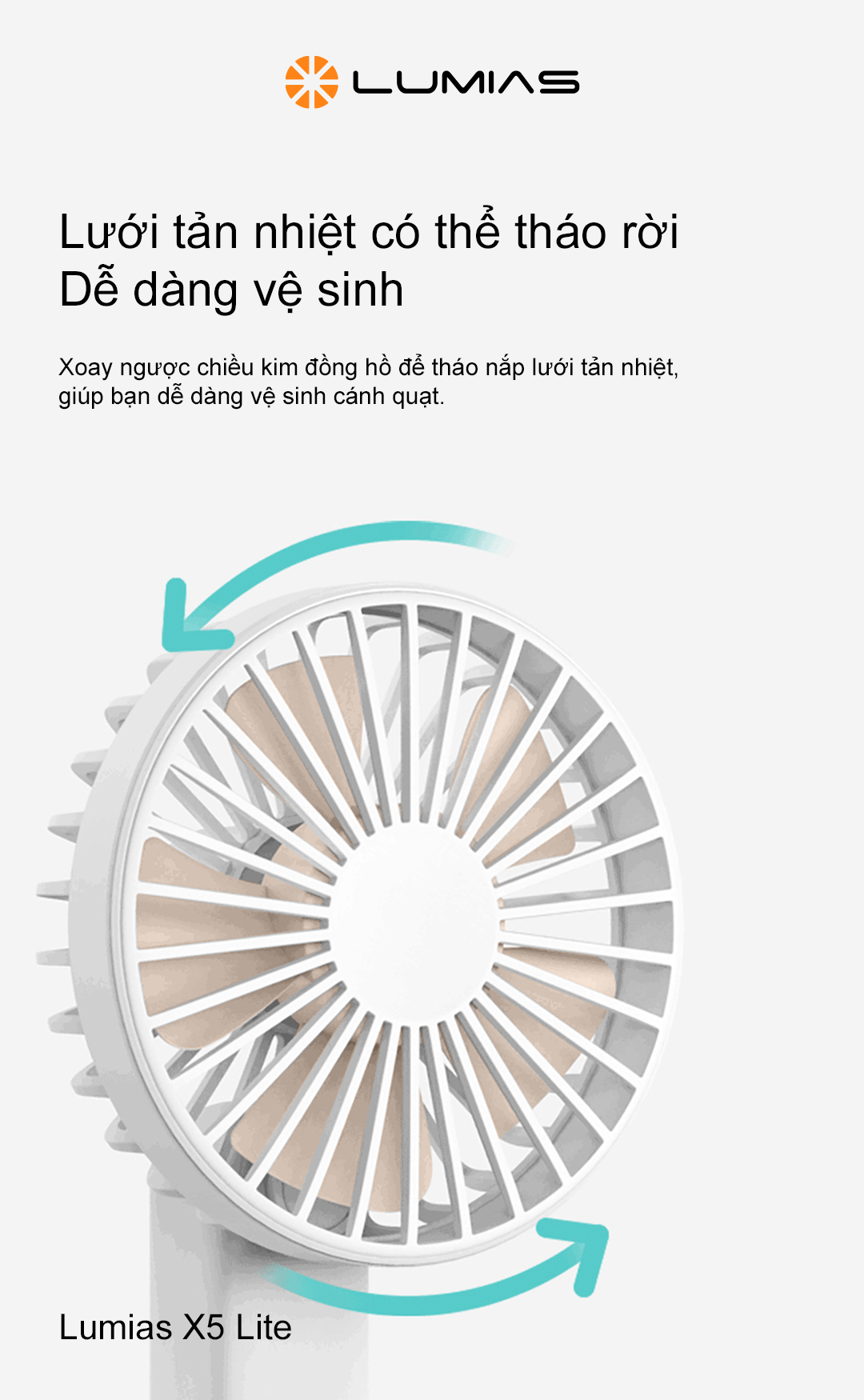 Lưới tản nhiệt có thể tháo rời