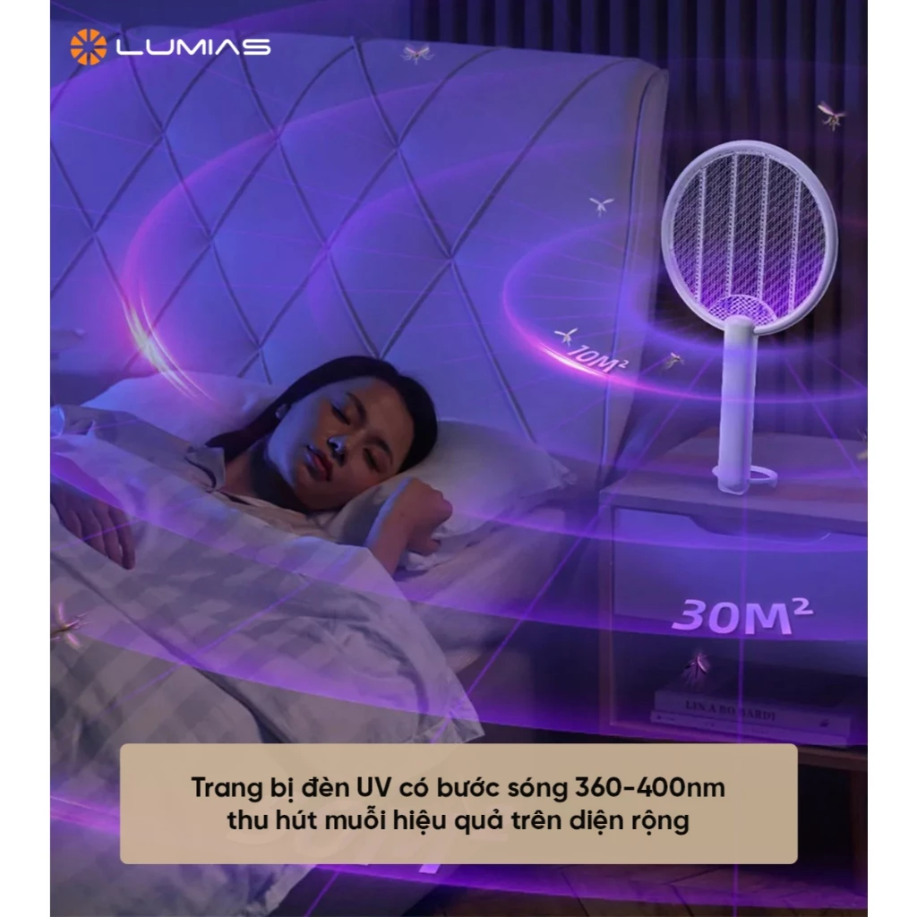Vợt muỗi có đèn UV Lumias V5
