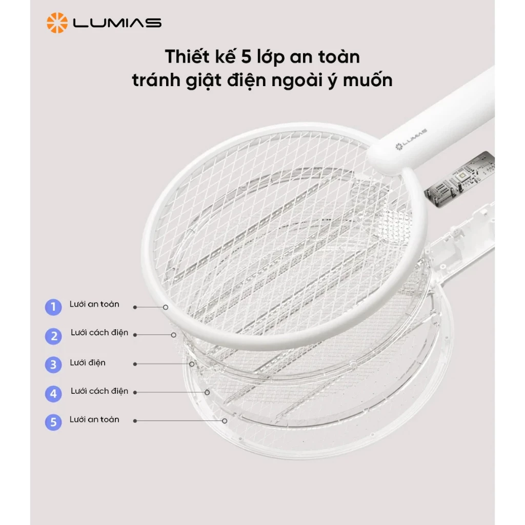 Vợt muỗi có đèn UV Lumias V5