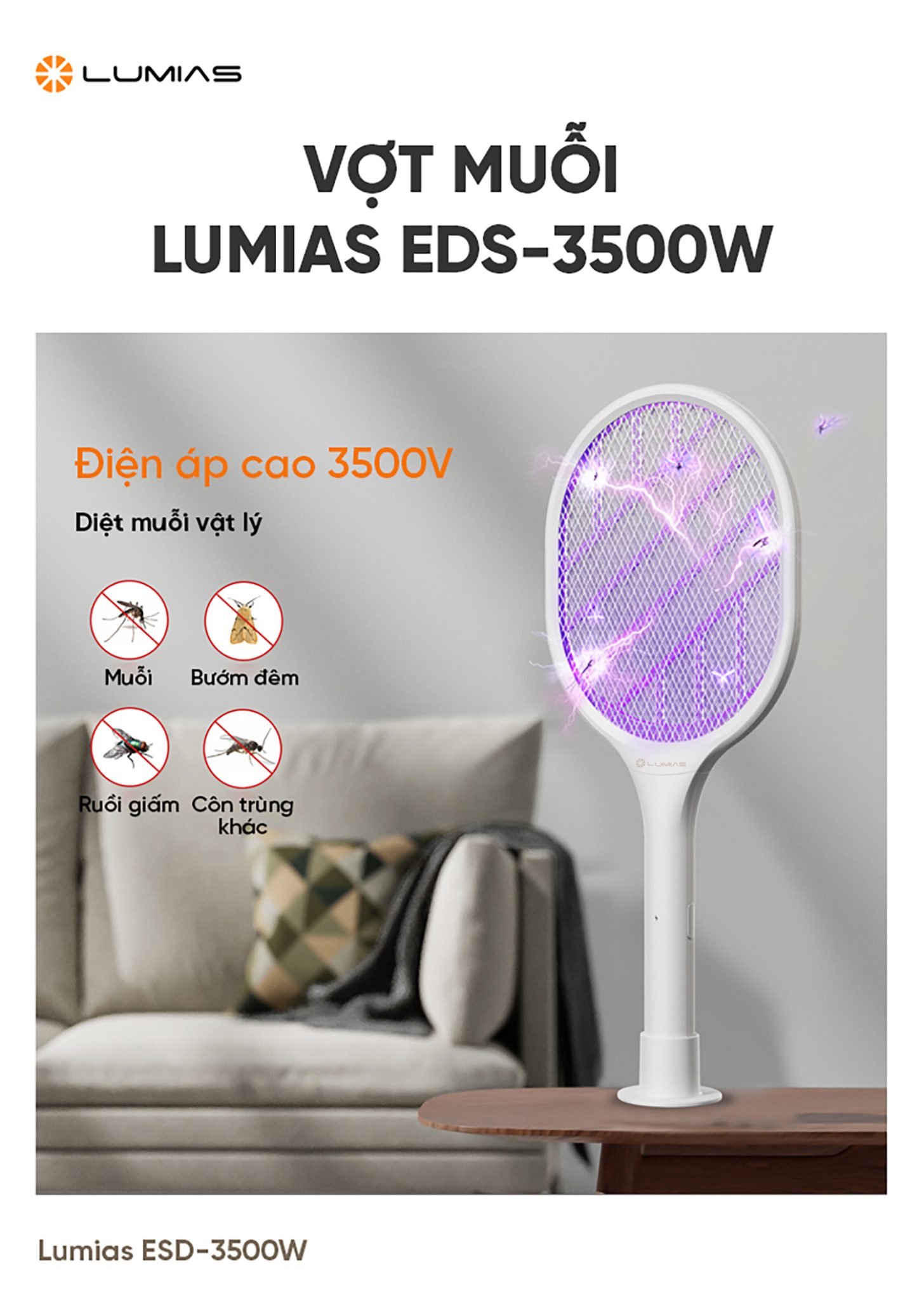 Vợt muỗi LUMIAS ESD-3500W
