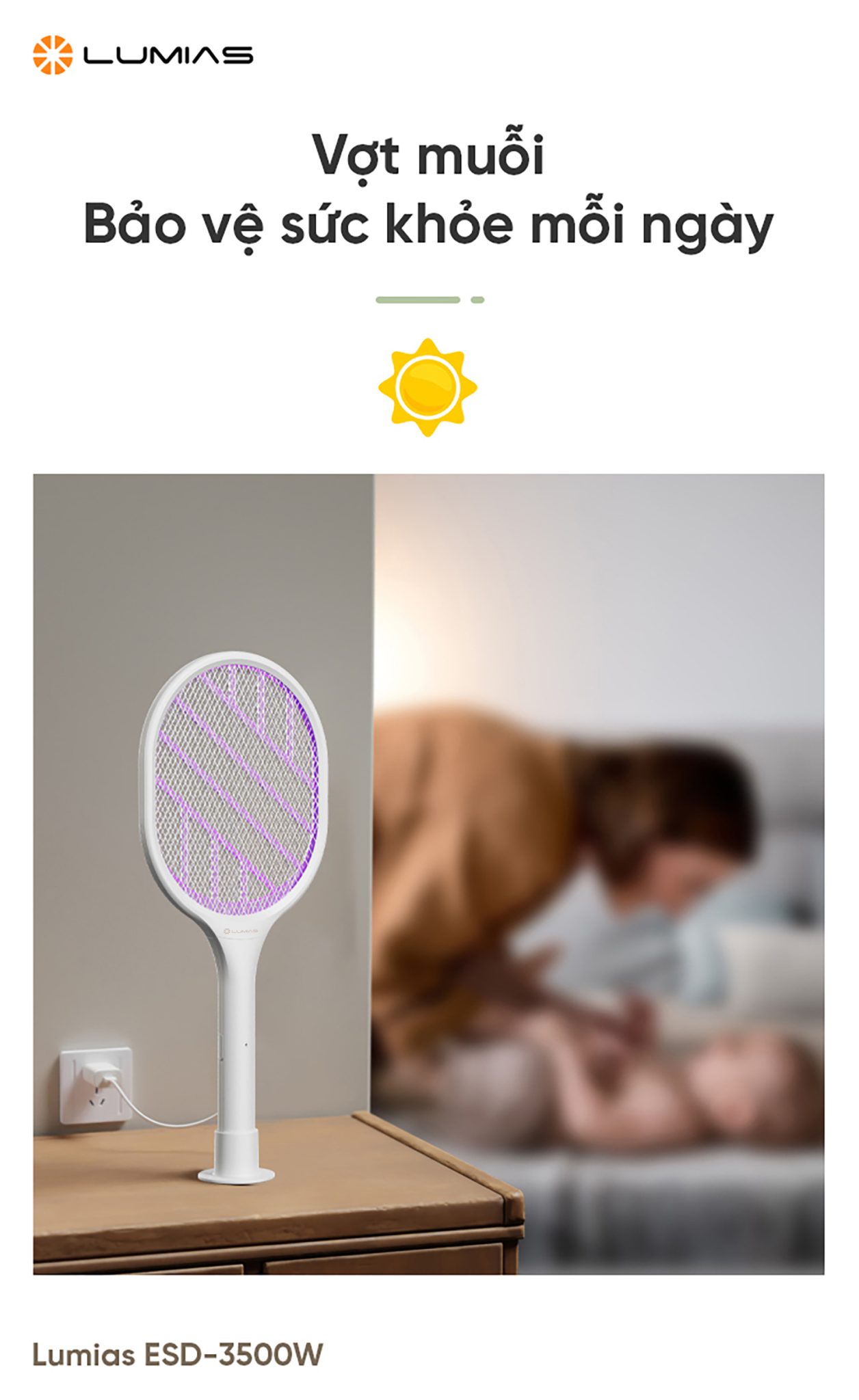 Vợt muỗi bảo vệ sức khỏe mỗi ngày